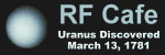 Sir William Herschel discovered Uranus. Click here to return to the RF Cafe homepage.