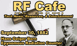 Day in Engineering History September 30 Archive - RF Cafe