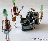 L.E.D. Zeppelin electronics sculpture - RF Cafe