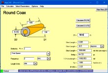AppCAD Round Coaxial Cable Calculator - RF Cafe