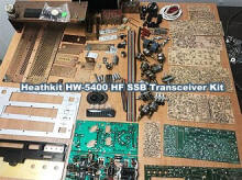 Heathkit HW−5400 HF SSB Transceiver Components Unpackaged and Arranged - RF Cafe