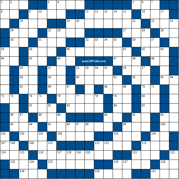 Amateur Radio Crossword Puzzle for August 9, 2020 - RF Cafe