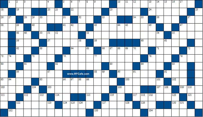 Wireless Engineering Theme Crossword Puzzle for July 18th, 2021 - RF Cafe