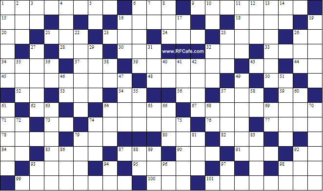 Engineering & Science Themed Crossword Puzzle for February 11, 2024 - RF Cafe