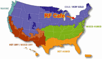 RF Cafe: U.S. Climate Map