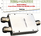 Werbel Microwave 2-Way Power Divider 500 MHz to 6 GHz - RF Cafe