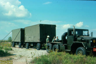 Gin Poles on Trailers, AN/MPN-13 Radar Mobile Deployment (Elbert Cook) - RF Cafe