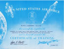 USAF Certificate of Training E3ABR30331 - RF Cafe