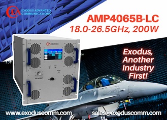 Exodus AMP4065B−LC 18.0-26.5 GHz, 200-Watt SSPA - RF Cafe