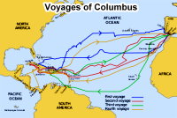 Voyages of Christopher Columbus (wikipedia image) - RF Cafe