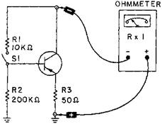 Testing a transistor's gain with an ohmmeter - RF Cafe