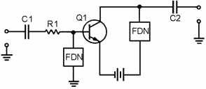 Semiblock diagram of RF amplifier