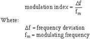 Modulation index formula