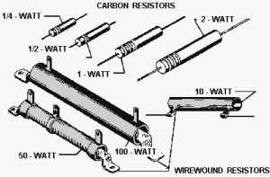Resistors different wattage ratings - RF Cafe