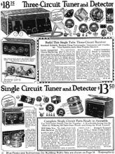 Three-Circuit Tuner and Detector, 1924 Montgomery Ward Radio Catalog - RF Cafe