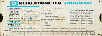 HP: Reflectometer & Mismatch Error Limits Calculator (front) - RF Cafe