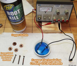 Electroplating copper onto steel hardware - RF Cafe