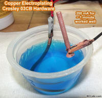 Copper electroplating threaded stud using copper sulfate - RF Cafe