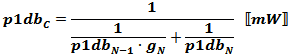 Cascaded 1 dB Compression Point (1dB) Equation - RF Cafe