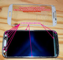 Samsung Galaxy S4 Smartphone Glass Replacement (tape placement) - RF Cafe