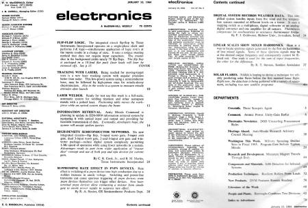 January 10, 1964 Radio-Electronics Table of Contents - RF Cafe