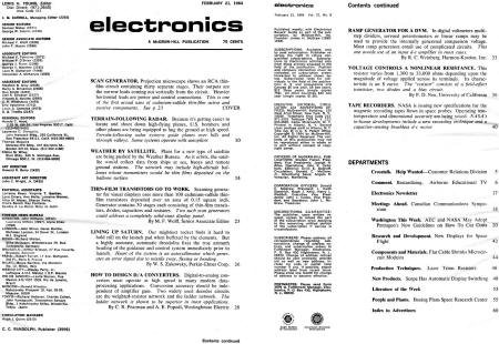   , 1964 Radio-Electronics Table of Contents - RF Cafe