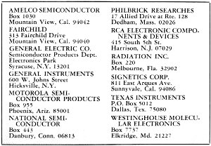Listing of integrated-circuit op-amp manufacturers - RF Cafe