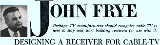 Mac's Service Shop: Designing a Receiver for Cable TV, June 1969 Electronics World - RF Cafe