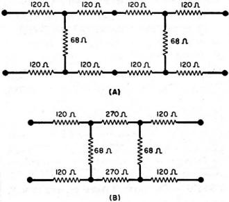 two attenuator pads (A) may be combined (B) to provide more loss - RF Cafe