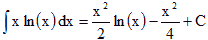 x ln(x) dx Natural Logarithm Indefinite Integrals - RF Cafe
