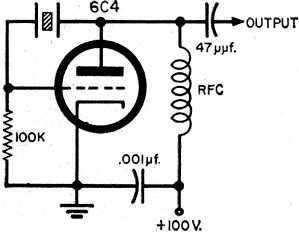 Typical fundamental frequency Pierce oscillator - RF Cafe