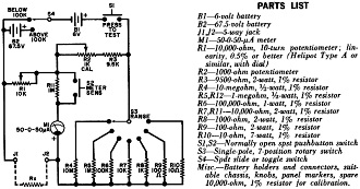Wheatstone bridge can measure from 0.1 ohm to 10 megohms with 0.5% accuracy - RF Cafe