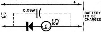 Lamp in the charging circuit serves as a current limiter - RF Cafe