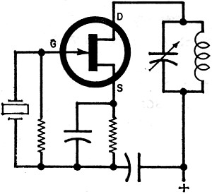 Typical crystal-controlled oscillator using a junction FET - RF Cafe