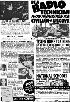 National Schools Radio Home Training, October 1942 Popular Mechanics - RF Cafe