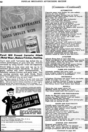 December 1937 Popular Mechanics Table of Contents (p2) - RF Cafe