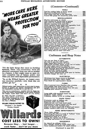 December 1937 Popular Mechanics Table of Contents (p3) - RF Cafe