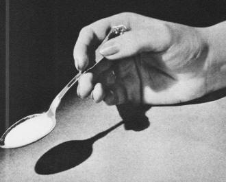 Teaspoon about two-thirds full represents an average pre-war year's supply of radium salts - RF Cafe