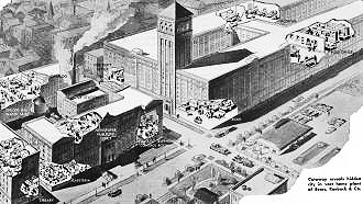 Cutaway reveals hidden city in vast home plant of Sears, Roebuck & Co. - RF Cafe