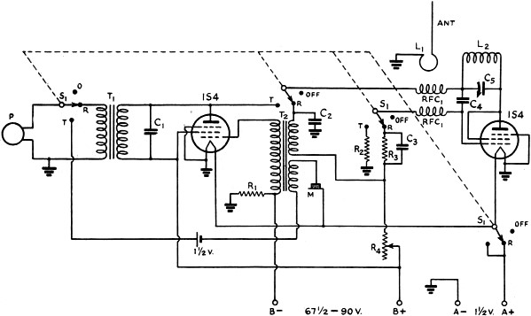 A Self-Contained Handie-Talkie Schematic Diagram - RF Cafe