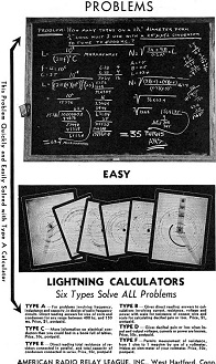 ARRL Lightning Calculators Advertisement, May 1939 QST - RF Cafe