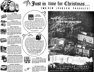 E. F. Johnson Christmas Ad, December 1953 QST - RF Cafe