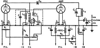 schematic wiring diagram of the 5- and 2 1/2-meter transmitters - RF Cafe