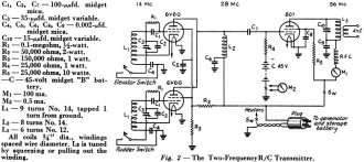 Two-Frequency R/C Transmitter - RF Cafe