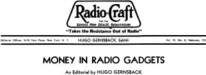 Money in Radio Gadgets, February 1933 Radio-Craft - RF Cafe