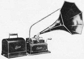 "Gem" model phonograph with its "Fireside" horn - RF Cafe