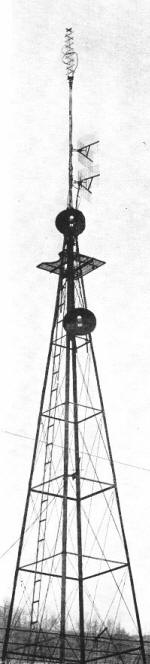 Tower and transmitting antenna for channel 82 satellite - RF Cafe