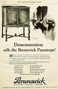 Brunswick Model 31 Combination Radio and Panatrope advertisement in "Talking Machine" magazine - RF Cafe