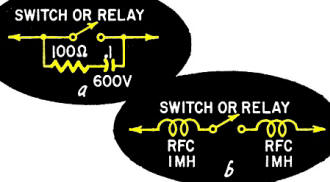 R-C combination suppresses arcing - RF Cafe