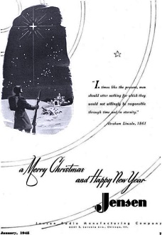 Jensen Radio Advertisement, January 1945 Radio News - RF Cafe